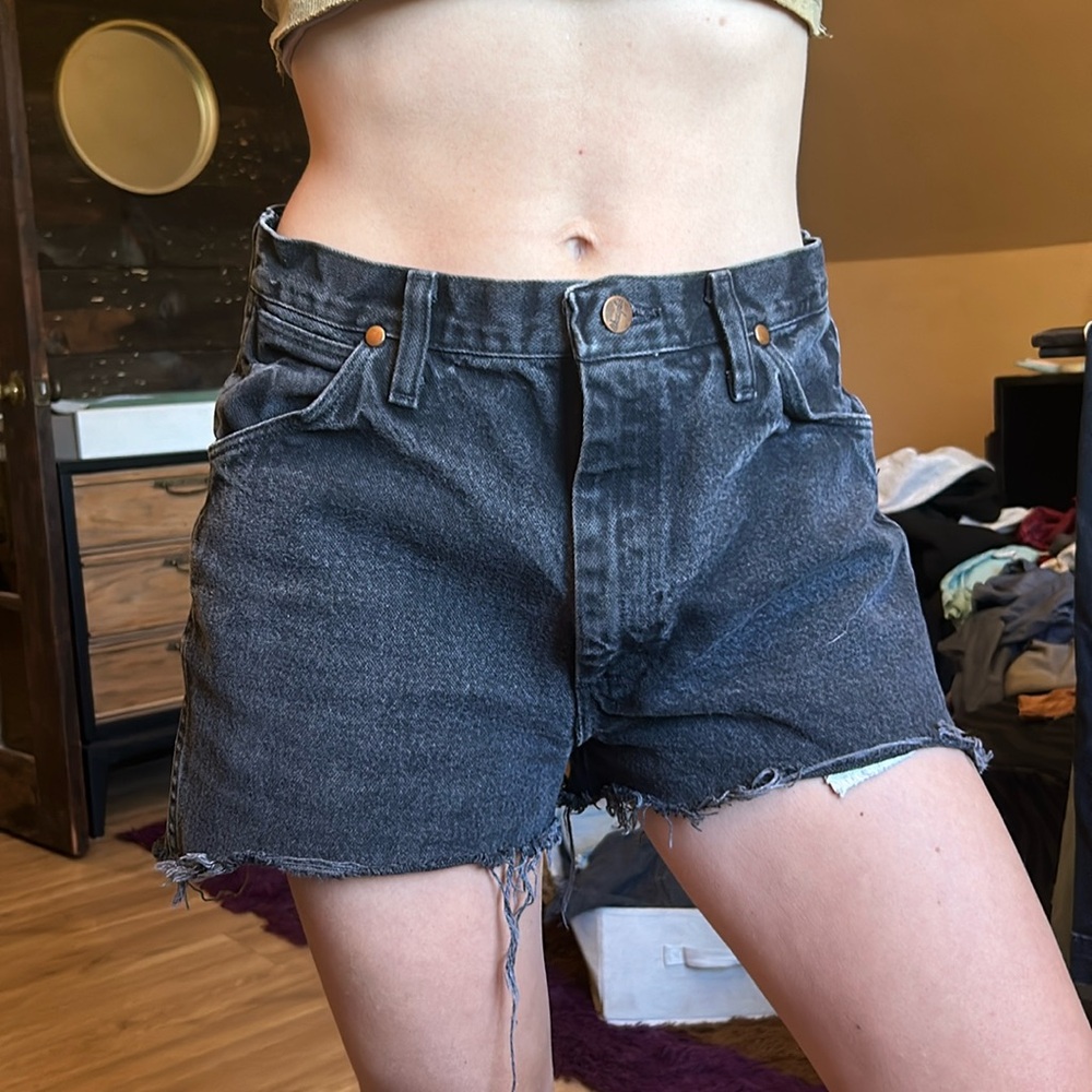 Vintage black denim Wrangler. Best size 28,29,30.